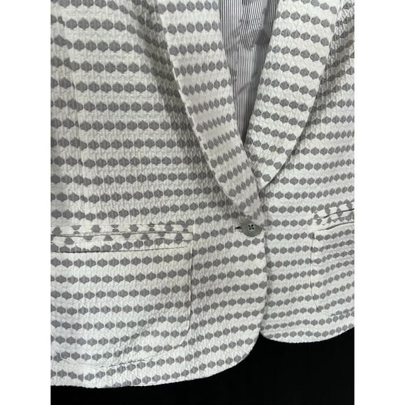 Cartonneir by Anthropologie "Breakwater" Blazer, Size 8, Grey/White, Textured - Picture 4 of 8